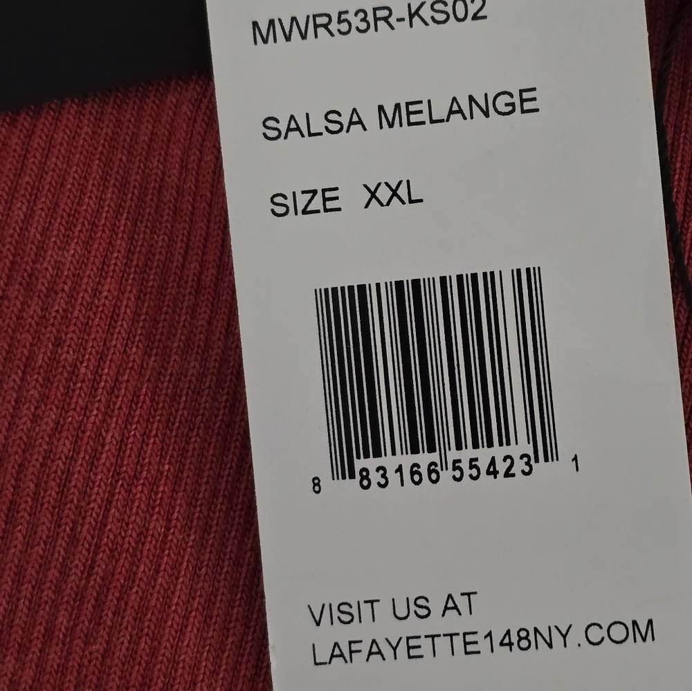 Lafayette 148 Salsa Melange Scoop Neck Silk Ribbed Sweater‎ Plus Size XXL NEW - Picture 6 of 7